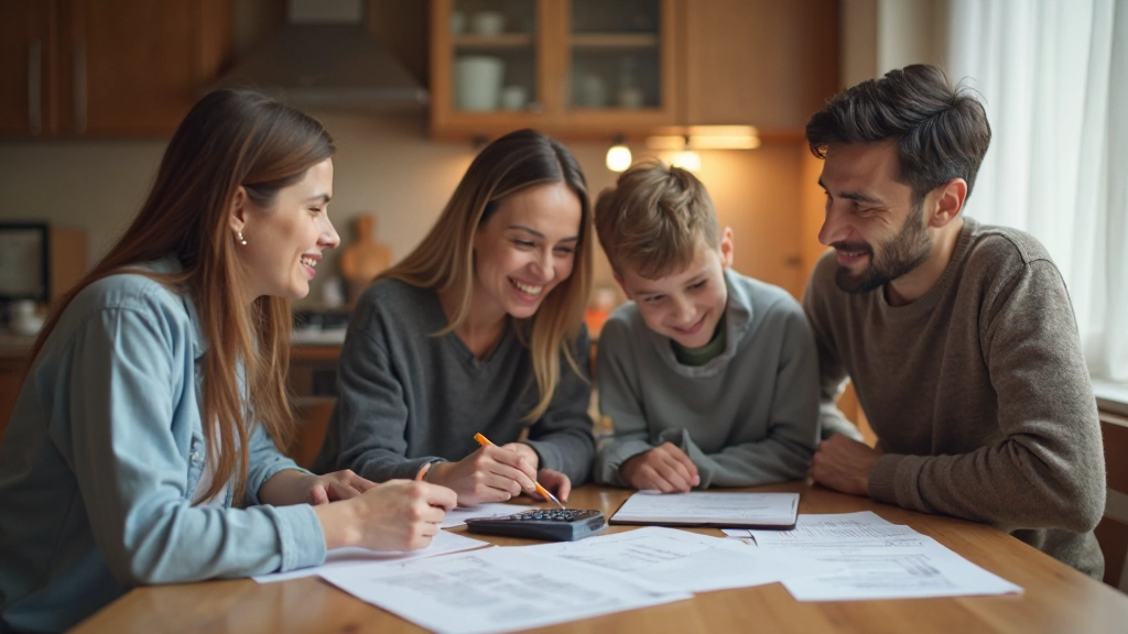 Семья планирует бюджет вместе за столом