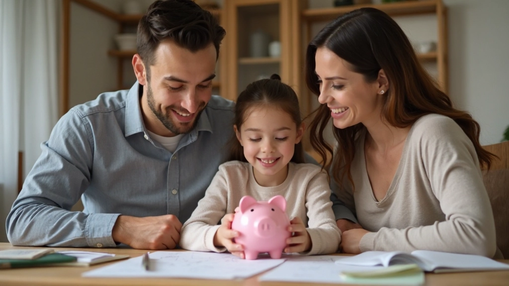 Родители обучают подростка основам финансовой грамотности